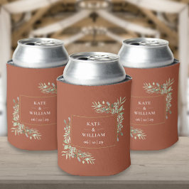 Porta-lata Terracotta Wedding Greenery Foliage Can Cooler