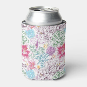 Porta-lata Teste padrão bonito com flores coloridas