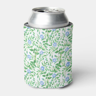 Porta-lata Teste padrão branco azul da pervinca do estilo