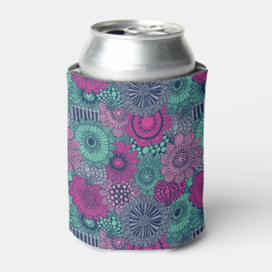 Porta-lata Teste padrão brilhante à moda de flores lindos