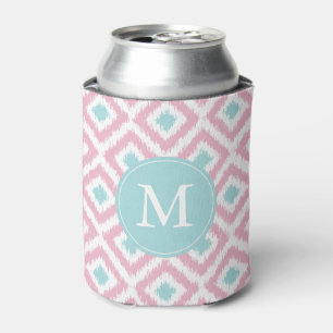 Porta-lata Teste padrão cor-de-rosa Monogrammed dos diamante