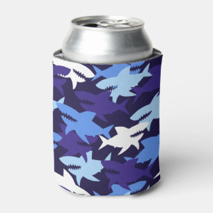 Porta-lata Teste padrão da camuflagem dos tubarões azuis