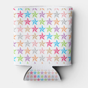 Porta-lata Teste padrão de estrelas colorido