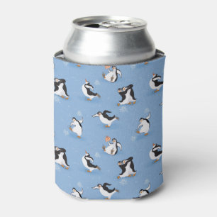 Porta-lata Teste padrão de patinagem dos pinguins
