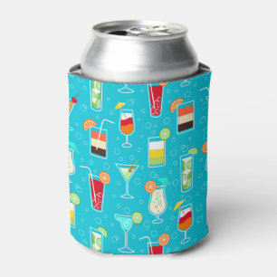 Porta-lata Teste padrão do cocktail no fundo da cerceta