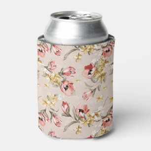Porta-lata Teste padrão floral 3 da elegância abstrata