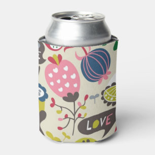 Porta-lata Teste padrão floral 8