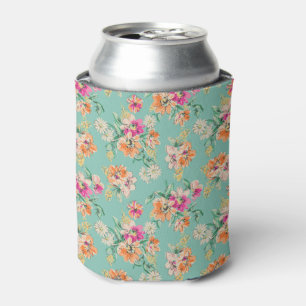 Porta-lata Teste padrão floral do esboço brilhante
