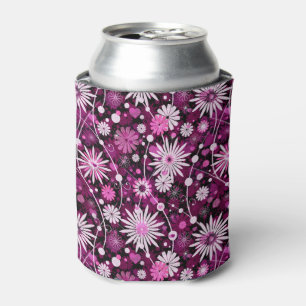 Porta-lata Teste padrão floral dos namorados