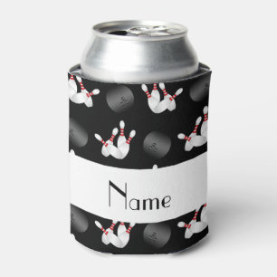 Porta-lata Teste padrão preto conhecido personalizado da