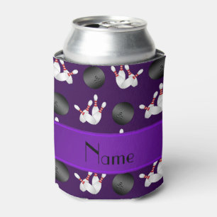Porta-lata Teste padrão roxo conhecido personalizado da