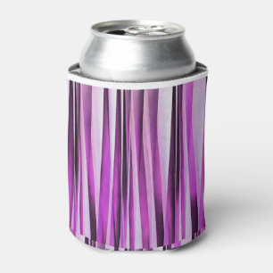 Porta-lata Teste padrão Stripy de Lavendar, de íris e de uva