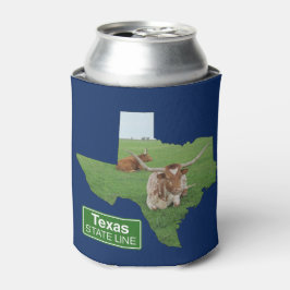 Porta-lata Texas Longhorn Steer State Line Sinal
