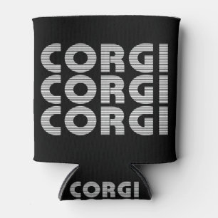 Porta-lata Texto Branco Moderno do Corgi