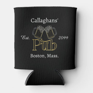 Porta-lata Texto de Script Divertido Pub w Beers