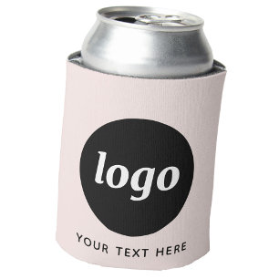 Porta-lata Texto do logotipo simples Promocional para empresa