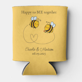 Porta-lata Texto Personalizado Abelhas Felizes