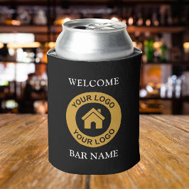 Porta-lata Texto personalizado da barra do logotipo da empres