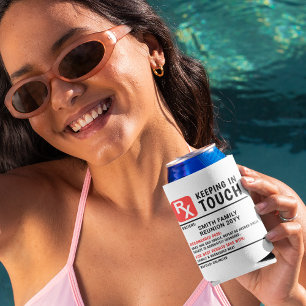 Porta-lata Texto Personalizado da Reunião da Família de Recei