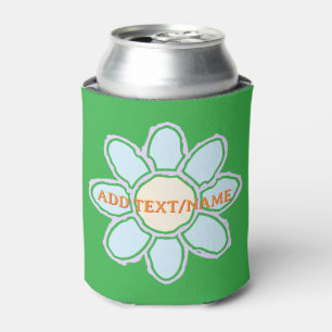 Porta-lata Texto Personalizado de Desenho da Flor de Cuta Ver