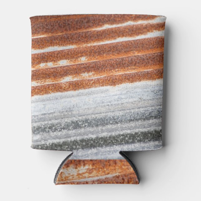 Porta-lata Textura antiga de superfície de zinco enferrujada (Frente)