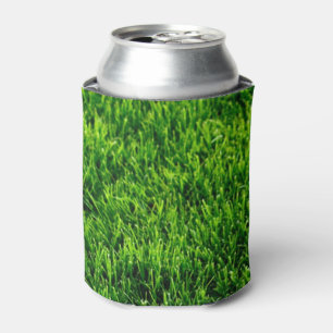 Porta-lata Textura da grama verde de um campo de futebol