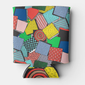 Porta-lata Textura de blocos de Abstrato desenhados à mão