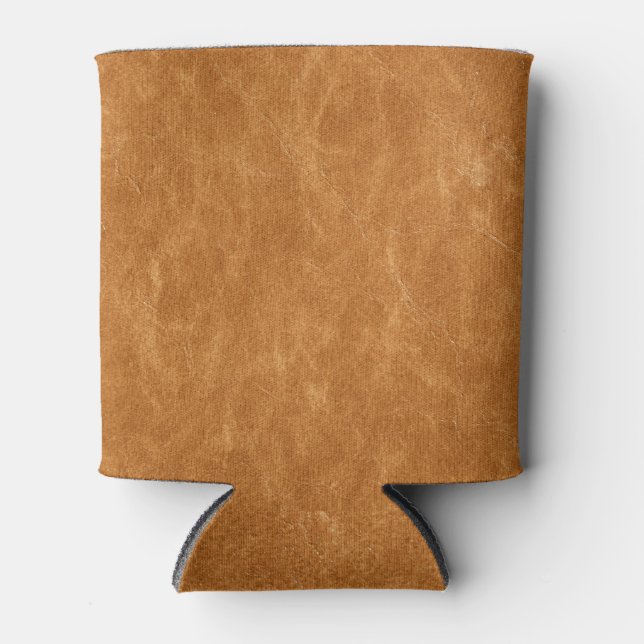 Porta-lata Textura de fundo de couro elegante (Frente)