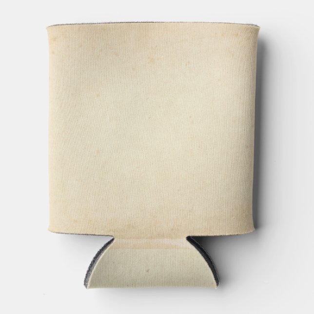 Porta-lata Textura de papel amarelada envelhecida (Frente)