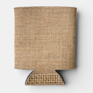 Porta-lata Textura em burlap, fundo sem costura