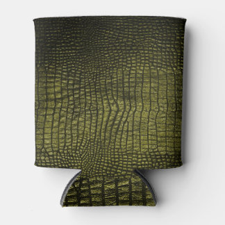 Porta-lata Textura luxuosa de crocodilo escuro.