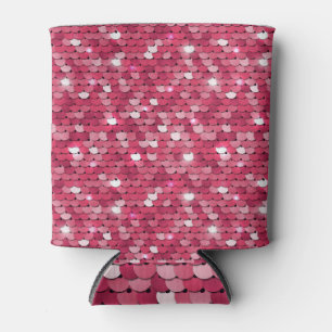 Porta-lata Textura sequenciada rosa, padrão de vinheta
