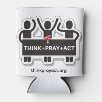 Porta-lata Think+Pray+Act Can Cooler