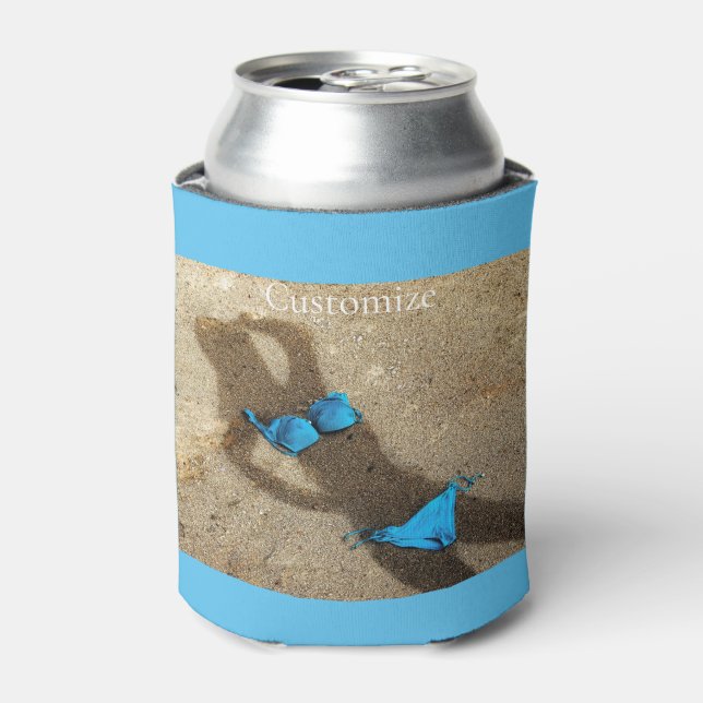 Porta-lata Thunder_Cove da Areia de Bikini Azul (Can Front)