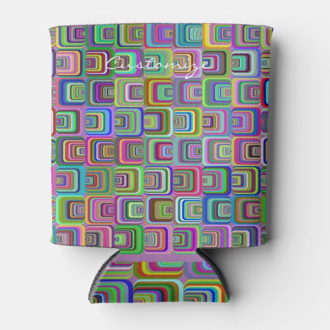 Porta-lata Thunder_Cove, estilo hippie psíquico do Groovy (Frente)