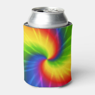 Porta-lata Tie Dye Rainbow Pattern