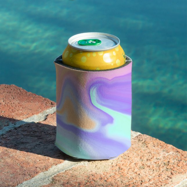 Porta-lata Tie Dye Swirl Pastel Groovy (Piscina in situ)