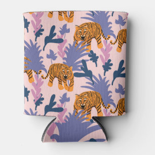 Porta-lata Tigres Tropicais Padrão de Vintagem da Selva