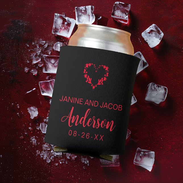 Porta-lata Til Death Nos Parte Gótica Moody Black e Red (Criador carregado)