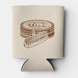 Porta-lata Tinta de cor calçado castanha