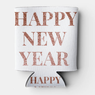 Porta-lata tipografia da arte do feliz ano novo