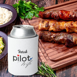 Porta-lata Tipografia de Esposa de Piloto & Avião Simples,Min