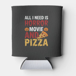 Porta-lata Tipografia de Filme de Terror de Halloween e Pizza