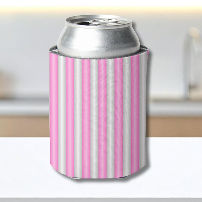 Porta-lata Tiras Rosa Neon Modernas com Efeito 3D (Criador carregado)