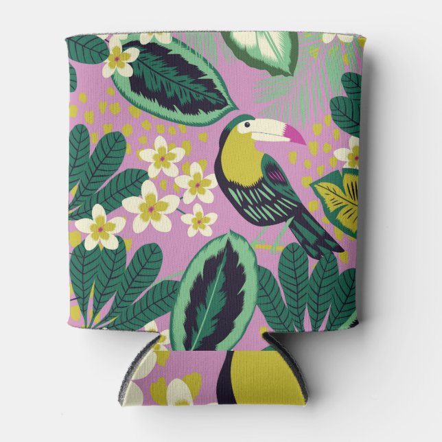 Porta-lata Tocantes Tropicais: Padrão de Flor (Frente)