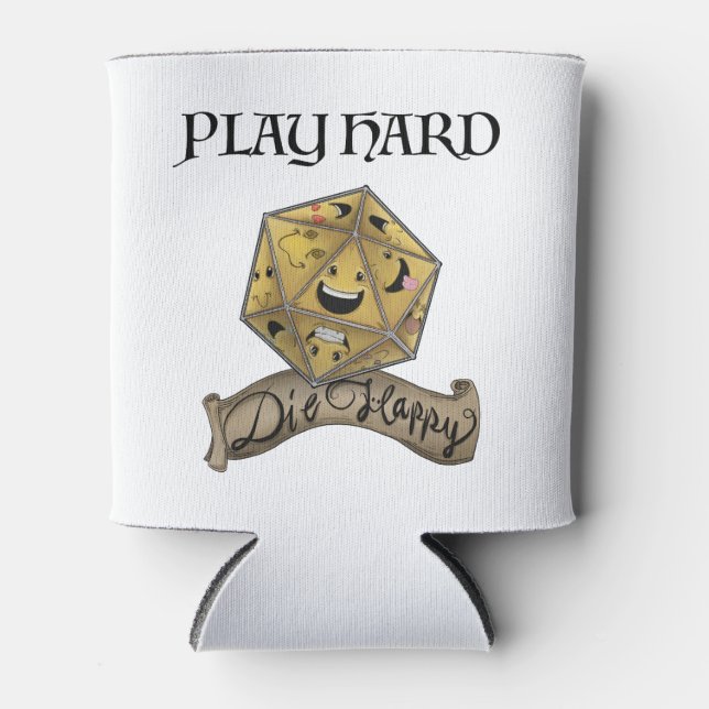 Porta-lata Tocar Duro — Morrer Feliz Pode Resfriar (Frente)