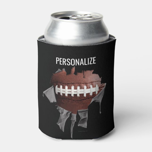 Porta-lata Torn Football Black Cooler (Can Front)