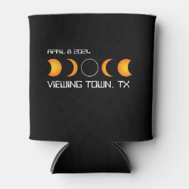 Porta-lata Total do Eclipse Solar 2024 Cidade Personalizada