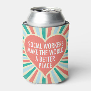 Porta-lata Trabalho Social Cita Coração Corajoso Trabalhador 