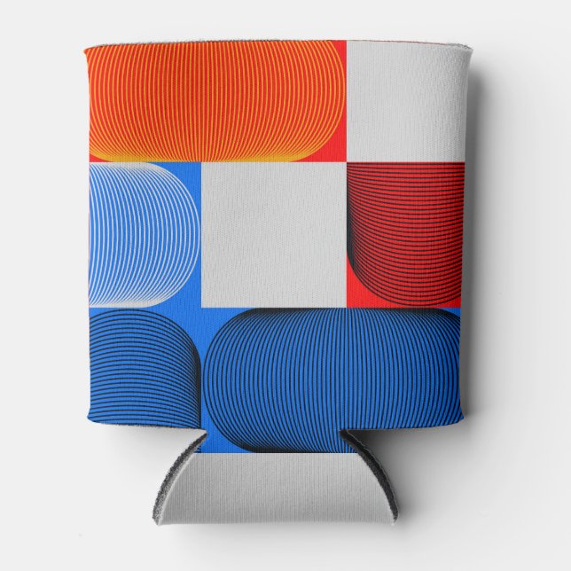 Porta-lata Transição geométrica: padrão de colheita de abstra (Frente)